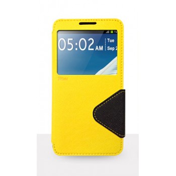 Дизайнерский чехол-флип с магнитной заклепкой для LG Optimus G Pro Желтый