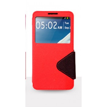 Дизайнерский чехол-флип с магнитной заклепкой для LG Optimus G Pro Красный