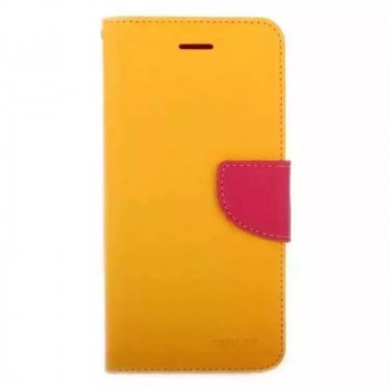 Чехол кожаный книжка горизонтальная для LG Optimus G Pro E988 Желтый