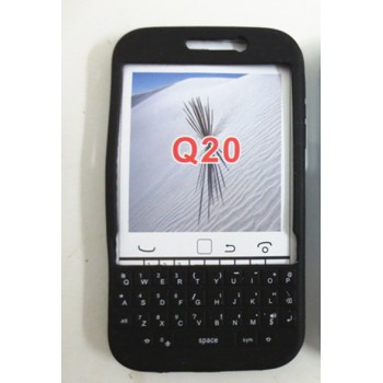 Силиконовый матовый непрозрачный чехол для Blackberry Classic Черный