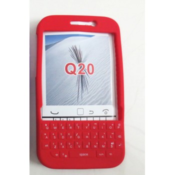 Силиконовый матовый непрозрачный чехол для Blackberry Classic Красный