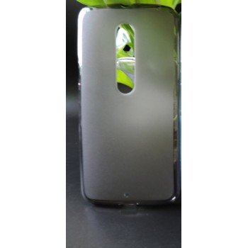Силиконовый матовый полупрозрачный чехол для Lenovo Moto X Style Серый