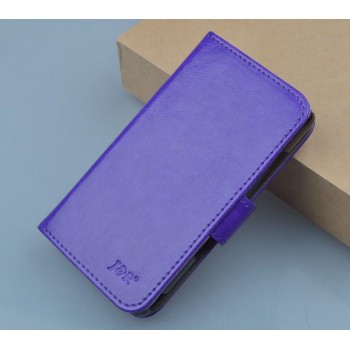 Чехол кожаный портмоне горизонтальный для Sony Xperia V Фиолетовый