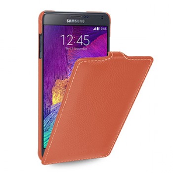 Кожаный чехол вертикальная книжка (нат. кожа) для Samsung Galaxy Note 4