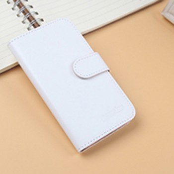 Винтажный чехол портмоне на клеевой основе на магнитной защелке для Elephone S7 Белый