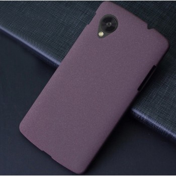 Пластиковый матовый чехол с повышенной шероховатостью для Google Nexus 5 Фиолетовый
