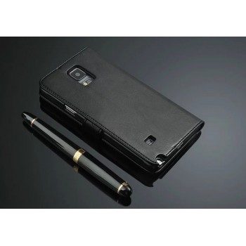 Чехол портмоне подставка с защелкой для Samsung Galaxy Note 4 Черный