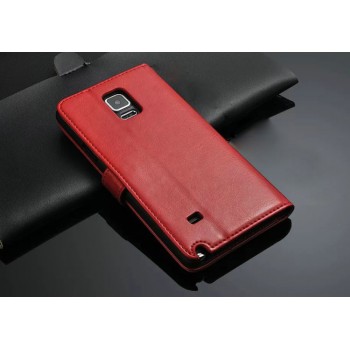 Чехол портмоне подставка с защелкой для Samsung Galaxy Note 4 Красный