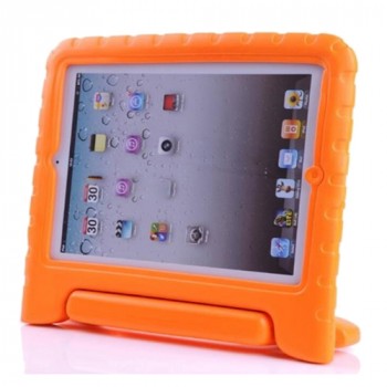 Противоударный детский силиконовый чехол с ручкой для планшета Ipad 2/3/4 Оранжевый