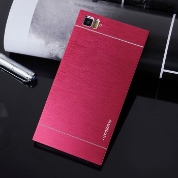 Пластиковый чехол с металлическим внешним слоем для Xiaomi MI3 Красный