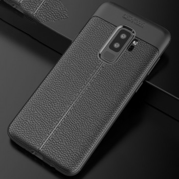 Силиконовый чехол накладка для Samsung Galaxy S9 Plus с текстурой кожи