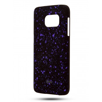 Пластиковый матовый дизайнерский чехол с голографическим принтом Звезды для Samsung Galaxy S7 Фиолетовый