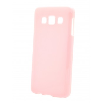 Глянцевый силиконовый непрозрачный чехол для Samsung Galaxy A3 Розовый