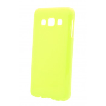 Глянцевый силиконовый непрозрачный чехол для Samsung Galaxy A3 Зеленый