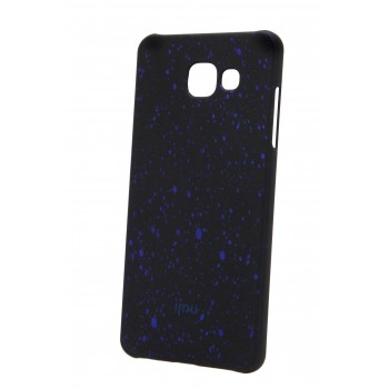 Пластиковый непрозрачный матовый чехол с голографическим принтом Звезды для Samsung Galaxy A5 (2016) Синий