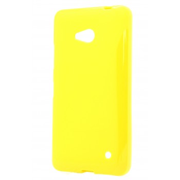 Силиконовый глянцевый непрозрачный чехол для Microsoft Lumia 640 Желтый