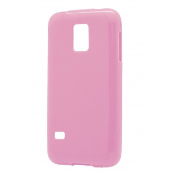 Силиконовый глянцевый непрозрачный чехол для Samsung Galaxy S5 Mini Розовый