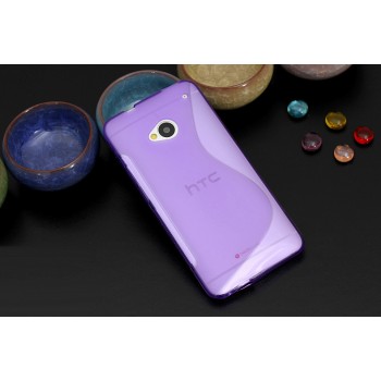 Силиконовый S чехол для HTC One (М7) Dual SIM Фиолетовый