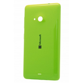 Оригинальный встраиваемый пластиковый матовый непрозрачный чехол для Microsoft Lumia 535 Зеленый