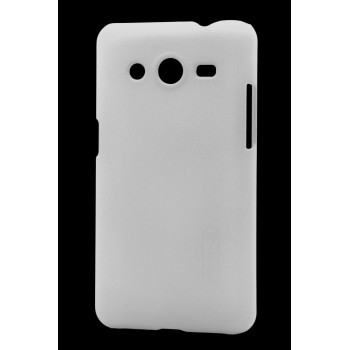 Премиум пластиковый матовый чехол для Samsung Galaxy Core 2 Белый