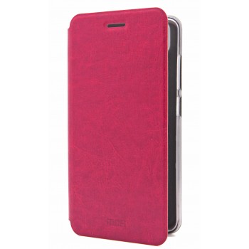 Винтажный чехол горизонтальная книжка подставка на силиконовой основе для Asus ZenFone 3 Zoom Розовый