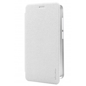 Чехол горизонтальная книжка на пластиковой нескользящей премиум основе для Asus ZenFone 3 Zoom Белый