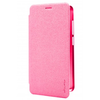 Чехол горизонтальная книжка на пластиковой нескользящей премиум основе для Asus ZenFone 3 Zoom Розовый