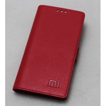 Кожаный чехол горизонтальная книжка подставка с крепежной застежкой для Xiaomi Mi5X/Mi A1 Красный