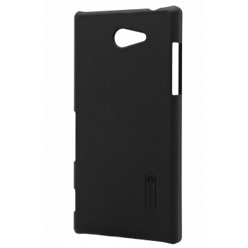 Пластиковый матовый премиум чехол для Sony Xperia M2 Черный