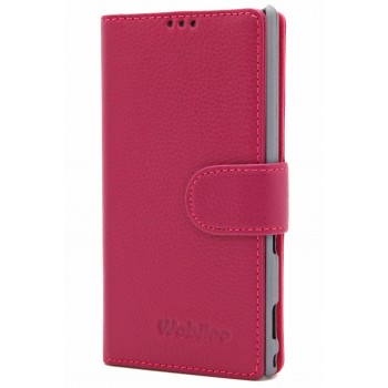 Чехол портмоне (нат.кожа) для Sony Xperia M2 dual Розовый