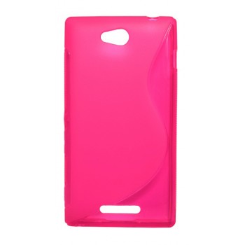 Силиконовый чехол S для Sony Xperia C Розовый