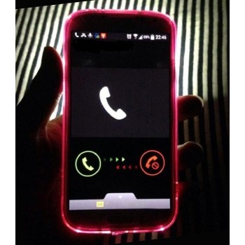 Силиконовый матовый чехол со светорассеивающим эффектом (необходима активация вспышки при звонке) для Samsung Galaxy A8 Красный