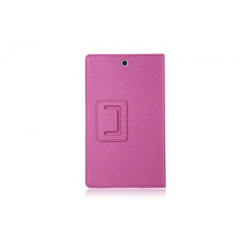 Чехол подставка с рамочной защитой серия Full Cover текстура Золото для Sony Xperia Z3 Tablet Compact Пурпурный