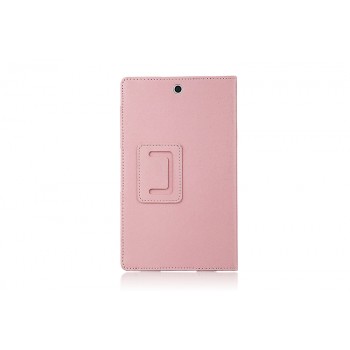 Чехол подставка с рамочной защитой серия Full Cover текстура Золото для Sony Xperia Z3 Tablet Compact Розовый