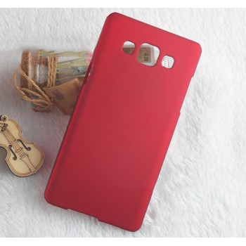 Пластиковый непрозрачный матовый чехол для Samsung Galaxy A3 Красный