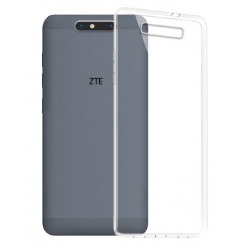 Силиконовый глянцевый транспарентный чехол для ZTE Blade V8