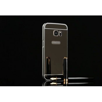 Двухкомпонентный чехол с металлическим бампером и поликарбонатной накладкой с зеркальным покрытием для Samsung Galaxy S7 Edge