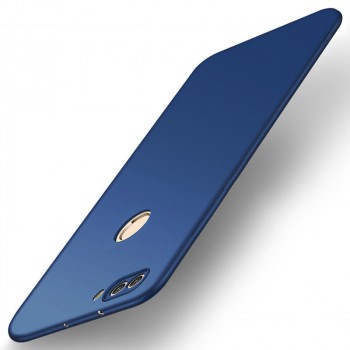 Матовый силиконовый чехол для Huawei P Smart с покрытием софт-тач Голубой
