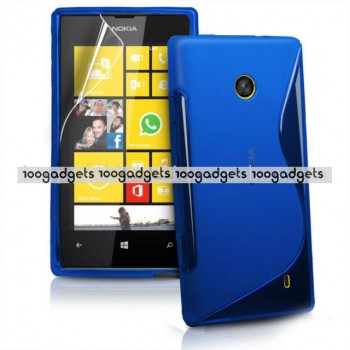 Силиконовый S чехол для Nokia Lumia 520 Синий
