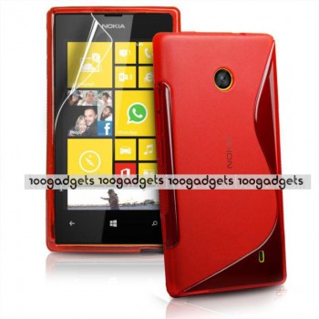 Силиконовый S чехол для Nokia Lumia 520 Красный