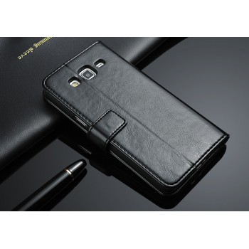 Чехол портмоне-подставка с магнитной застежкой назад для Samsung Galaxy Grand 2 Duos Черный