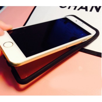Силиконовый полупрозрачный чехол с принтом Banana для Iphone 6 Черный