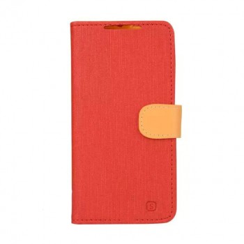 Чехол портмоне подставка на силиконовой основе на магнитной защелке для HTC Desire 820 Красный
