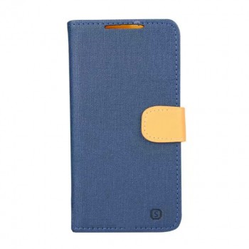 Чехол портмоне подставка на силиконовой основе на магнитной защелке для HTC Desire 820 Синий