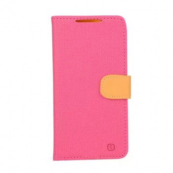 Чехол портмоне подставка на силиконовой основе на магнитной защелке для HTC Desire 820 Розовый