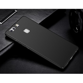Пластиковый непрозрачный матовый чехол с улучшенной защитой элементов корпуса для Huawei P9 Черный