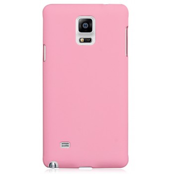 Пластиковый матовый грязестойкий чехол Металлик для Samsung Galaxy Note 4 Розовый