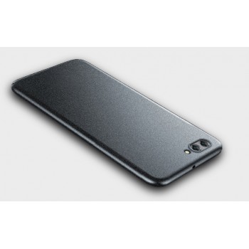 Пластиковый непрозрачный матовый металлик чехол с повышенной шероховатостью для Huawei Honor 10 Серый