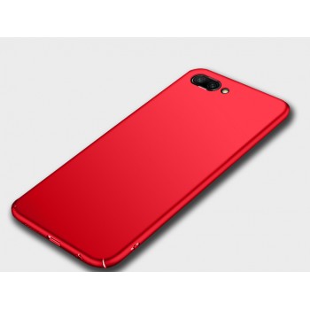 Матовый пластиковый чехол для Huawei Honor 10 с улучшенной защитой торцов корпуса Красный