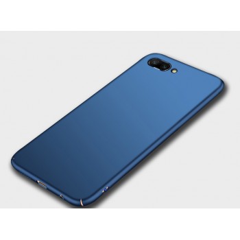 Матовый пластиковый чехол для Huawei Honor 10 с улучшенной защитой торцов корпуса Синий